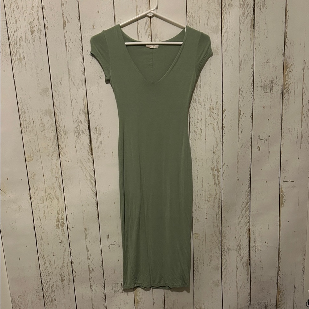 See You Monday Sage Green Midi Dress
